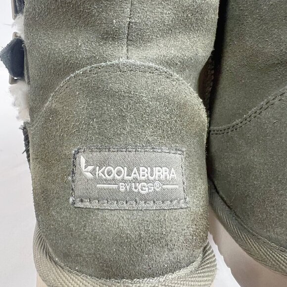 Koolaburra by Ugg Sulana Short Shearling Boot in Olive Green Size 8 - Picture 6 of 10